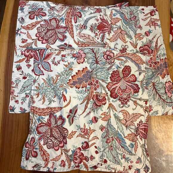 Pottery Barn Dierder Lot of 3 Pillow Shams Palampore Cotton  Floral Euro PP7 - Picture 1 of 13